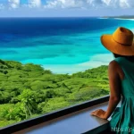 Home 16 나우루 대중교통 시스템 - **Nauru's Authentic Route Bus Journey**
A vibrant, slightly weathered route bus, painted in brig...